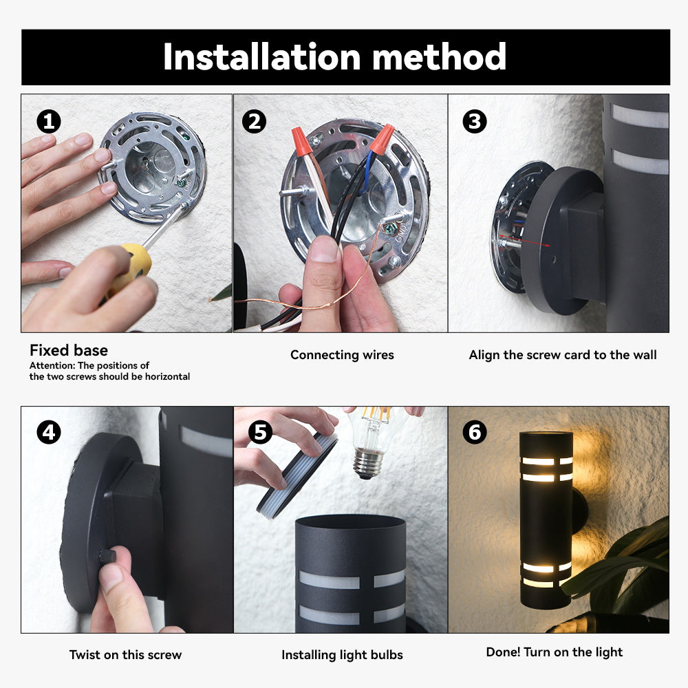 SEEDIQ Outdoor Cylindrical Wall Light