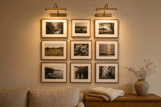 How to Light a Photo Wall: The 2026 Guide to Grids, Glare and Warm Even Glow