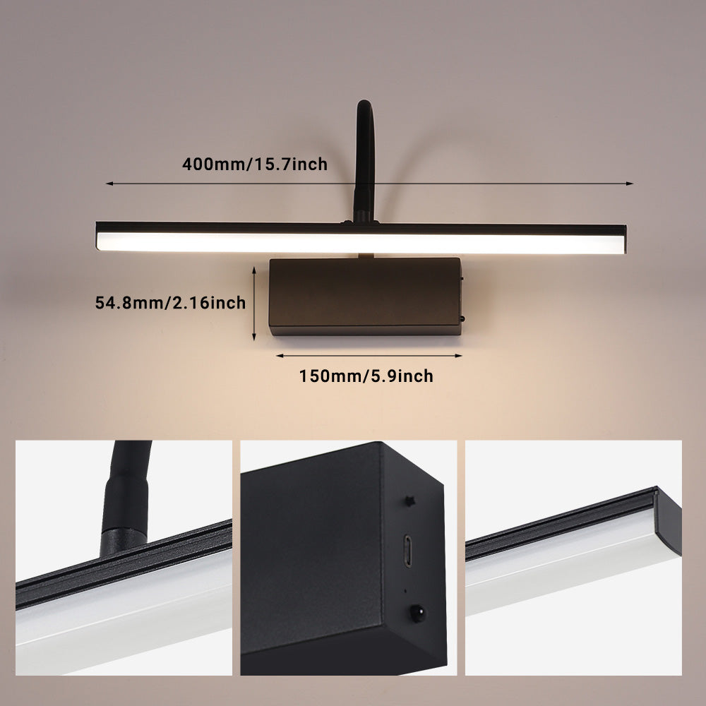 SEEDIQ Flexible Lamp Arm Battery Powered Picture Wall Lamp